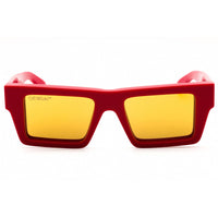 Off-White Unisex Sunglasses - Red Plastic Full Rim Rectangular Frame | NASSAU 2576 ,