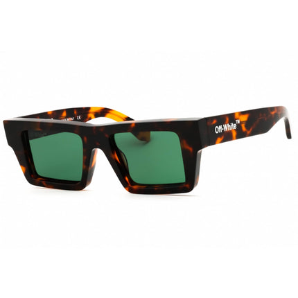 Off-White Unisex Sunglasses - Havana Plastic Full Rim Rectangular Frame | NASSAU 6055 ,