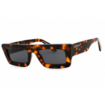 Off-White Unisex Sunglasses - Havana Plastic Full Rim Rectangular | ONTARIO HAVANA ,