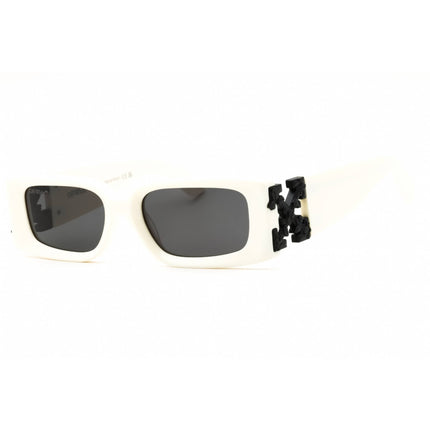 Off-White Unisex Sunglasses - White Plastic Full Rim Rectangular Frame | ROMA 0107 ,
