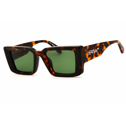 Off-White Unisex Sunglasses - Havana Plastic Rectangular Frame | SAVANNAH AF 16055 ,