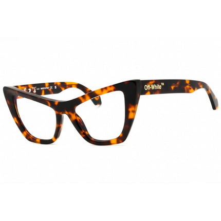 Off-White Women's Eyeglasses - Havana Plastic Full Rim Cat Eye Frame | STYLE 11 6000 ,