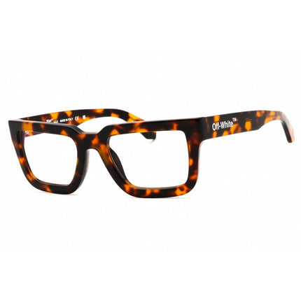 Off-White Unisex Eyeglasses - Havana Plastic Rectangular Shape Frame | STYLE 12 6000 ,