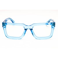 Off-White Unisex Eyeglasses - Blue Crystal Plastic Rectangular Frame | STYLE 12 4000 ,