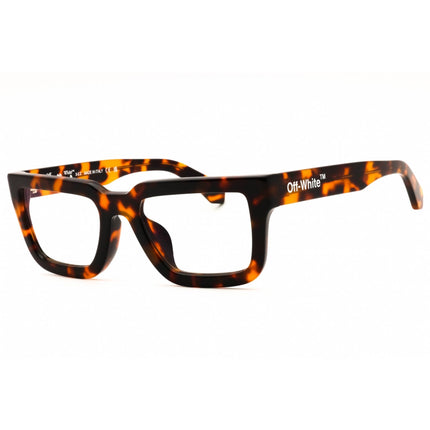 Off-White Unisex Eyeglasses - Havana Plastic Full Rim Square Frame | STYLE 12 AF 16000 ,