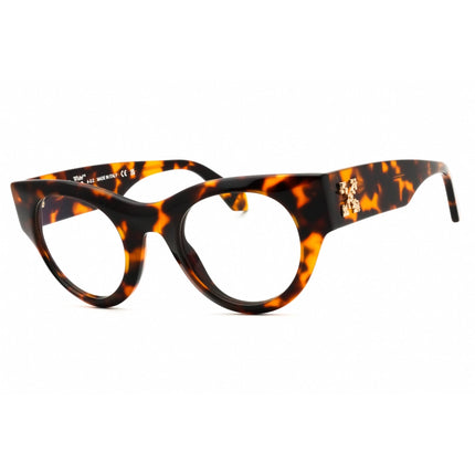 Off-White Women's Eyeglasses - Havana Plastic Full Rim Cat Eye Frame | STYLE 13 6000 ,