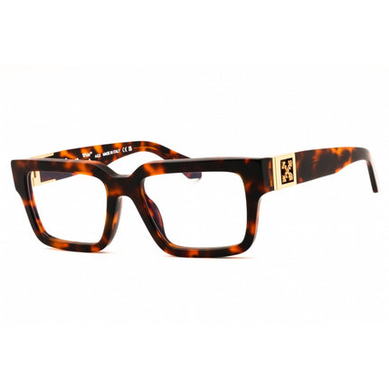 Off-White Unisex Eyeglasses - Havana Plastic Full Rim Square Frame | STYLE 15 16000 ,