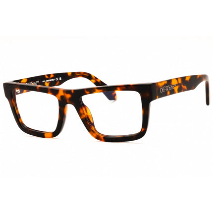 Off-White Men's Eyeglasses - Havana Plastic Full Rim Square Frame | STYLE 25 16000 ,
