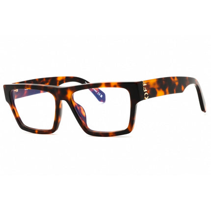 Off-White Unisex Eyeglasses - Havana Plastic Full Rim Square Frame | STYLE 46 6000 ,