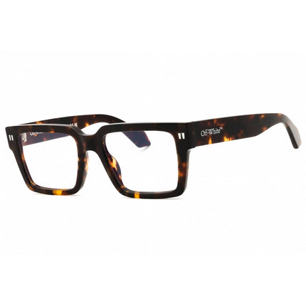 Off-White Unisex Eyeglasses - Havana Plastic Full Rim Square Frame | STYLE 54 6000 ,