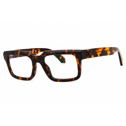 Off-White Unisex Eyeglasses - Havana Plastic Rectangular Shape Frame | STYLE 73 6000 ,