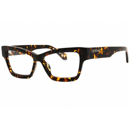 Off-White Women's Eyeglasses - Havana Plastic Full Rim Cat Eye Frame | STYLE 77 6000 ,