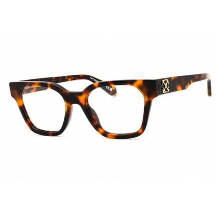 Off-White Unisex Eyeglasses - Havana Plastic Full Rim Square Frame | STYLE 7P 6000 ,