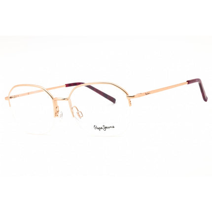 Pepe Jeans Women's Eyeglasses - Rose Gold Metal Half Rim Geometric Frame | PJ1322 C3 ,