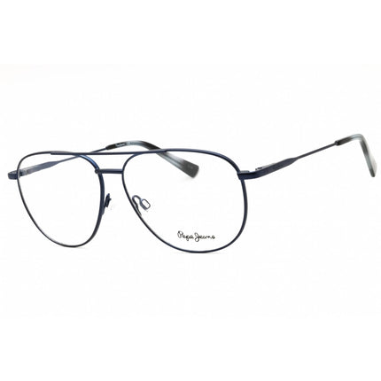 Pepe Jeans Men's Eyeglasses - Navy Metal Full Rim Aviator Frame | PJ1356 KAIDEN C2 ,