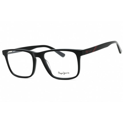 Pepe Jeans Men's Eyeglasses - Gloss Solid Black Plastic Full Rim Square | PJ3518 001 ,