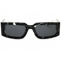 Philipp Plein Unisex Sunglasses - Marble Black Full Rim Rectangular | SPP119M 0Z21 ,