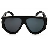 Philipp Plein Unisex Sunglasses - Shiny Black Acetate Full Rim Pilot | SPP127M 0700 ,