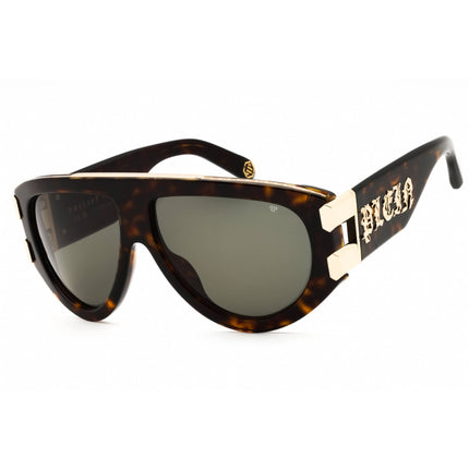 Philipp Plein Unisex Sunglasses - Shiny Havana Acetate Full Rim Pilot | SPP127V 0722 ,