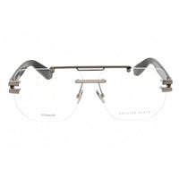 Philipp Plein Men's Eyeglasses - Shiny Gunmetal Metal Rimless Pilot | VPP087M 0584 ,