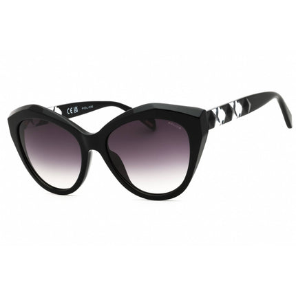 Police Women's Sunglasses - Shiny Black Acetate Full Rim Cat Eye Frame | SPLL35 0700 ,