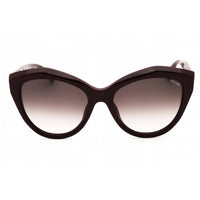 Police Women's Sunglasses - Shiny Burgundy Acetate Cat Eye Shape Frame | SPLL35 0G96 ,