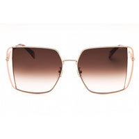 Police Women's Sunglasses - Shiny Red Gold Metal Oversized Shape Frame | SPLL37 0A39 ,