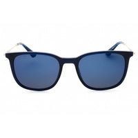 Police Men's Sunglasses - Shiny Transparent Blue Full Rim Square Frame | SPLL77M 6G5P ,