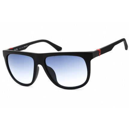 Police Men's Sunglasses - Matte Sandblasted Blue Full Rim Square Frame | SPLN33 0V14 ,