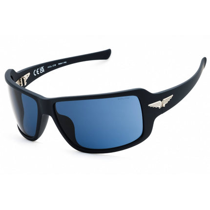 Police Men's Sunglasses - Dark Navy Full Rim Sport Wraparound Frame | SPLN37M 0C03 ,