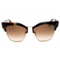 Police Women's Sunglasses - Shiny Dark Havana Metal Full Rim Cat Eye | SPLN59 01AY ,