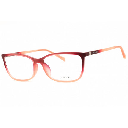 Police Women's Eyeglasses - Semi Matt Transp Peach Rectangular Frame | VPL196 0GGZ ,