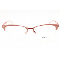 Police Women's Eyeglasses - Semi-Matte Red Metal Full Rim Cat Eye Frame | VPL284 07L2 ,