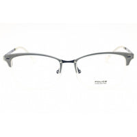 Police Women's Eyeglasses - Semi-Matte Blue Metal Full Rim Cat Eye Frame | VPL284 08AS ,