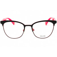 Police Women's Eyeglasses - Shiny Black Metal Full Rim Cat Eye Frame | VPL417 0SA1 ,
