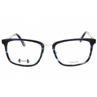 Police Men's Eyeglasses - Striped Blue Acetate Rectangular Shape Frame | VPL684 9N4M ,