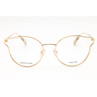 Police Women's Eyeglasses - Shiny Rose Gold Metal Full Rim Cat Eye Frame | VPL926 0300 ,
