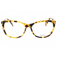 Police Women's Eyeglasses - Matte Yellow Havana Acetate Cat Eye Frame | VPLA90 0777 ,