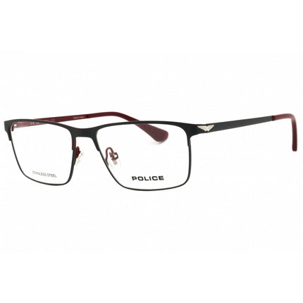 Police Men's Eyeglasses - Shiny Red Metal Full Rim Rectangular Frame | VPLD06 0H80 ,