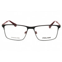 Police Men's Eyeglasses - Shiny Red Metal Full Rim Rectangular Frame | VPLD06 0H80 ,