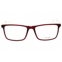 Police Men's Eyeglasses - Bordeaux Top/Crystal Rectangular Shape Frame | VPLD08 06RZ ,