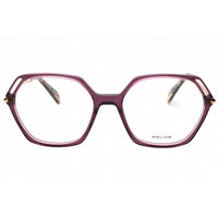 Police Women's Eyeglasses - Transparent Purple Plastic Geometric Frame | VPLD23M 0B87 ,