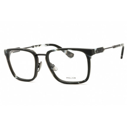 Police Men's Eyeglasses - Shiny Gunmetal Metal Full Rim Square Frame | VPLF09M 0568 ,