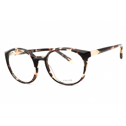 Police Women's Eyeglasses - Shiny Havana Acetate Full Rim Round Frame | VPLF28M 05AW ,