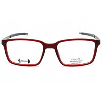 Police Men's Eyeglasses - Semi-Matte Red Full Rim Rectangular Frame | VPLF85M 0D41 ,
