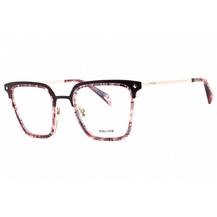 Police Women's Eyeglasses - Light Gold with Colors Parts Square Frame | VPLG25 0492 ,