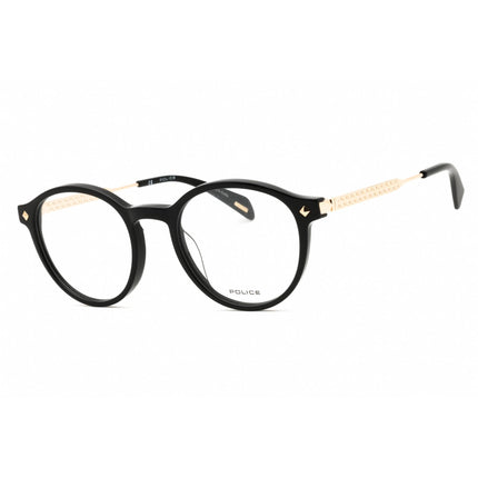 Police Women's Eyeglasses - Shiny Black Plastic Full Rim Round Frame | VPLG27 0700 ,