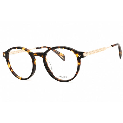 Police Women's Eyeglasses - Shiny Havana Acetate Full Rim Round Frame | VPLG27 0909 ,