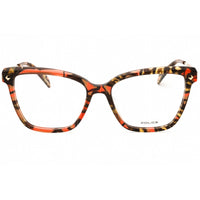 Police Women's Eyeglasses - Shiny Orange Havana Acetate Cat Eye Frame | VPLG28 09YB ,