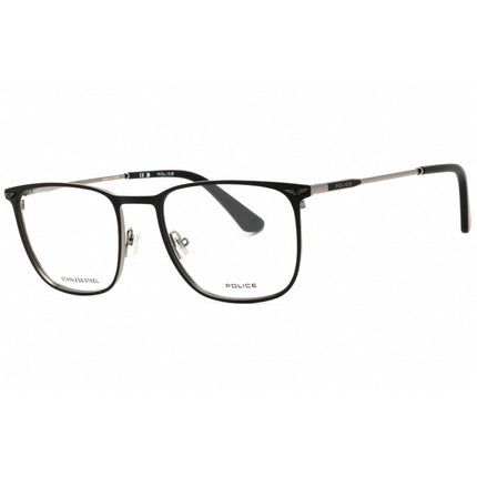 Police Men's Eyeglasses - Shiny Gunmetal Metal Full Rim Square Frame | VPLG68 0508 ,
